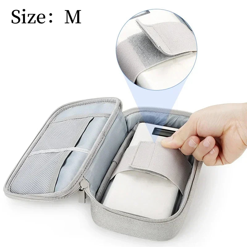 Large Size Travel Cable Organizer Bag Storage Pouch Carry Case Portable Waterproof Storage Bags for Cable Cord and Electronics