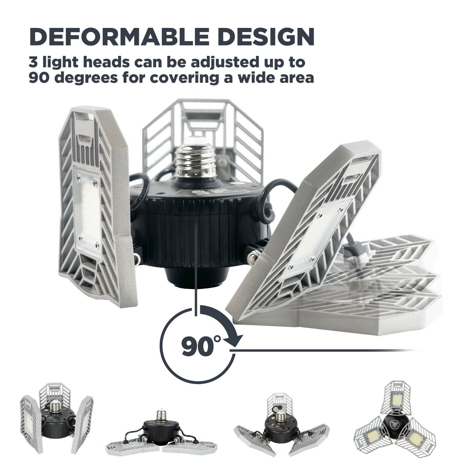 Super Bright Adjustable LED Garage and Basement Light