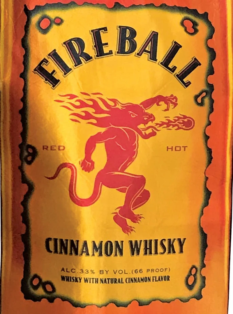 Fireball Bottle Halloween Costume for Adults, Unisex One Size, Orange