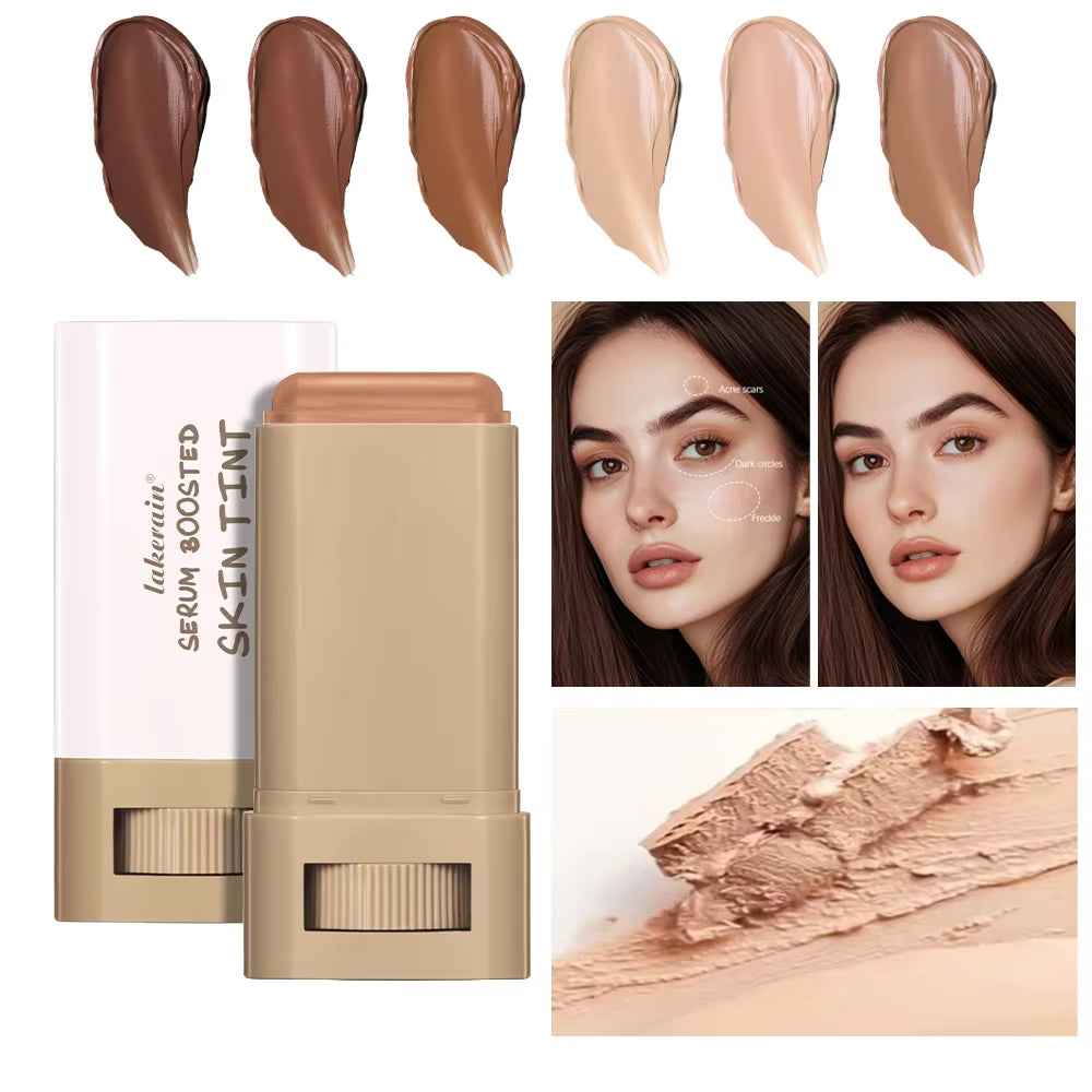 Experience Flawless Radiance with the Magic Eraser Foundation Stick - Serum Boosted Skin Tint for Smooth, High Coverage Perfection!