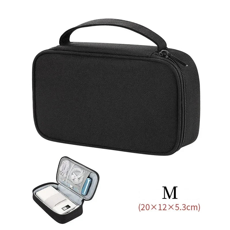 Large Size Travel Cable Organizer Bag Storage Pouch Carry Case Portable Waterproof Storage Bags for Cable Cord and Electronics