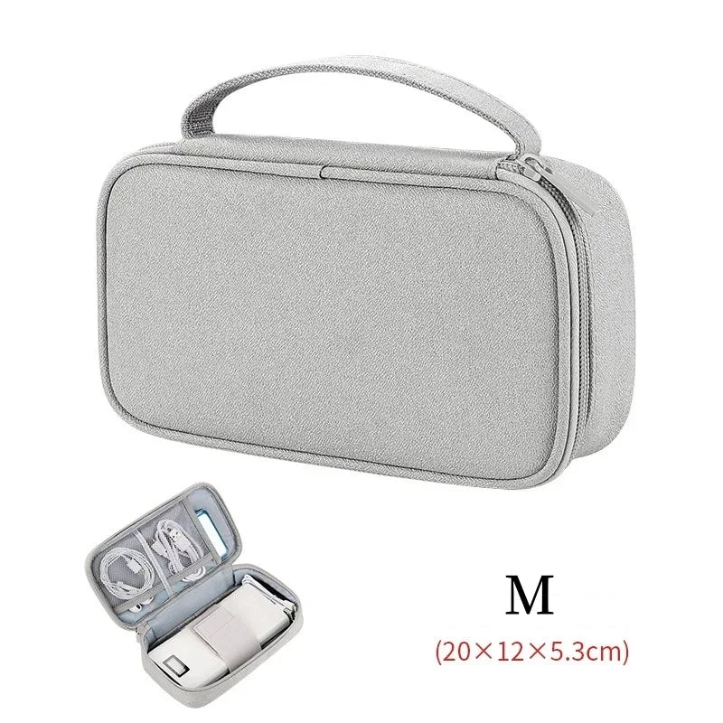 Large Size Travel Cable Organizer Bag Storage Pouch Carry Case Portable Waterproof Storage Bags for Cable Cord and Electronics