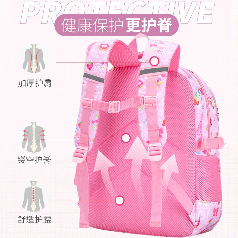 Stylish 3-Piece Cartoon Print Backpack Set with Lunch Box for Kids - Perfect for School and Adventures!