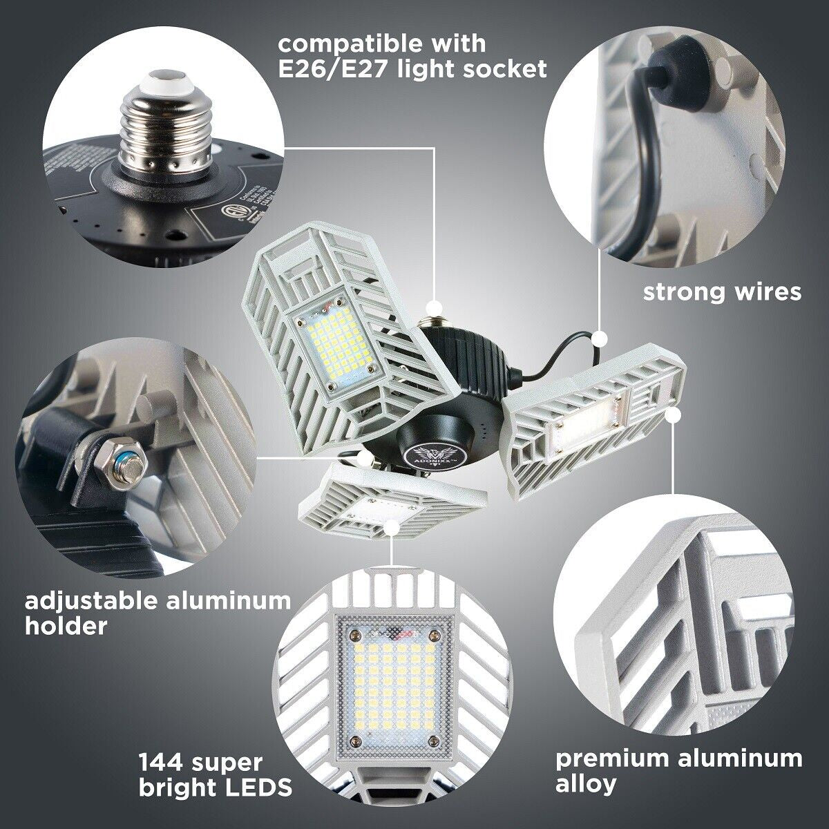 Super Bright Adjustable LED Garage and Basement Light