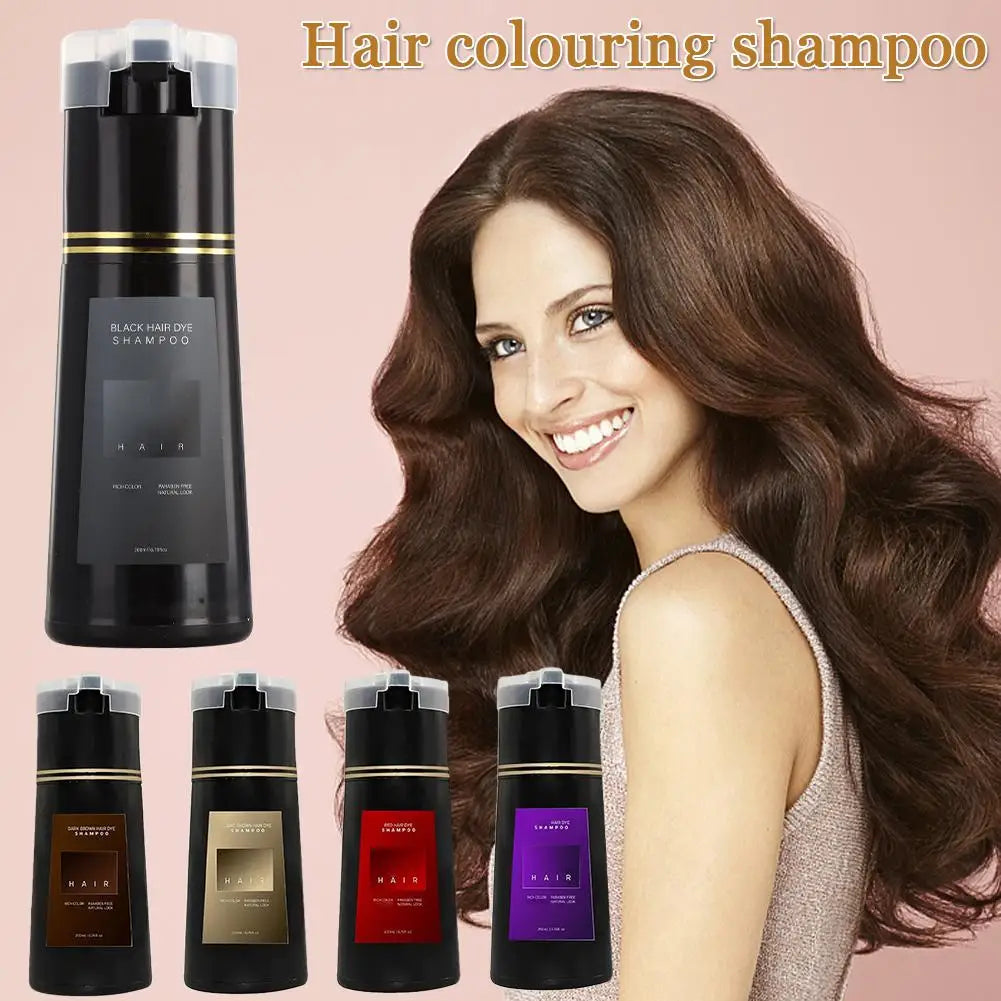 Transform Your Look with 200ML Nova Hair Instant Dye Shampoo - Long Lasting Color for Men and Women