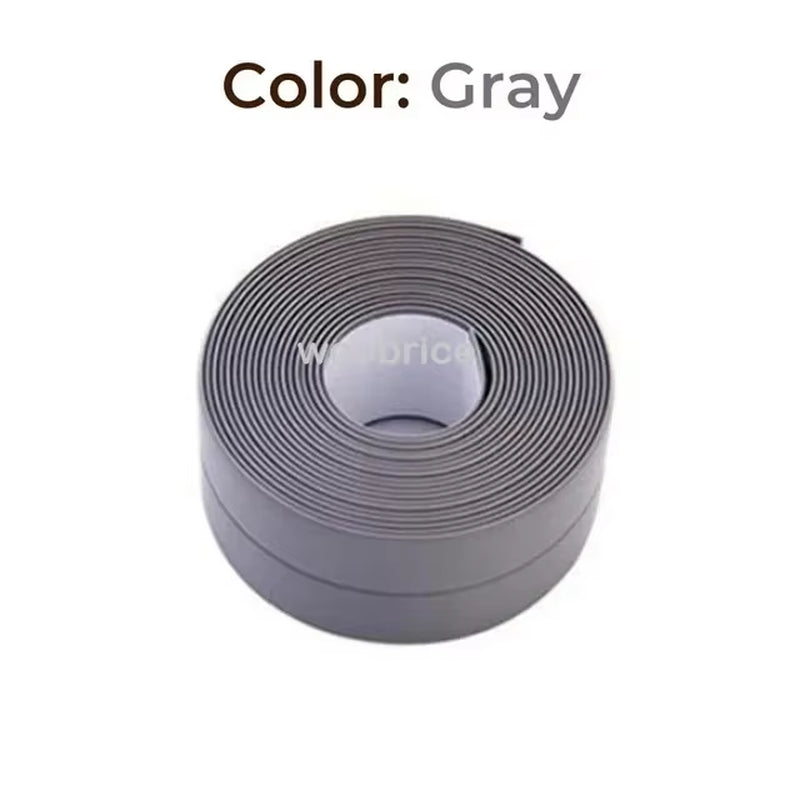 Self-Adhesive Waterproof PVC Sealing Strip Tape for Bathroom, Kitchen & Toilet - Mold-Proof Caulk Solution