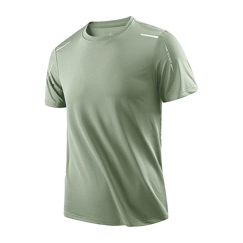 Men's Quick-Dry Breathable T-Shirts for Running, Hiking, and Fishing - Soft Elastic Outdoor Sports Short Sleeve Summer Shirt