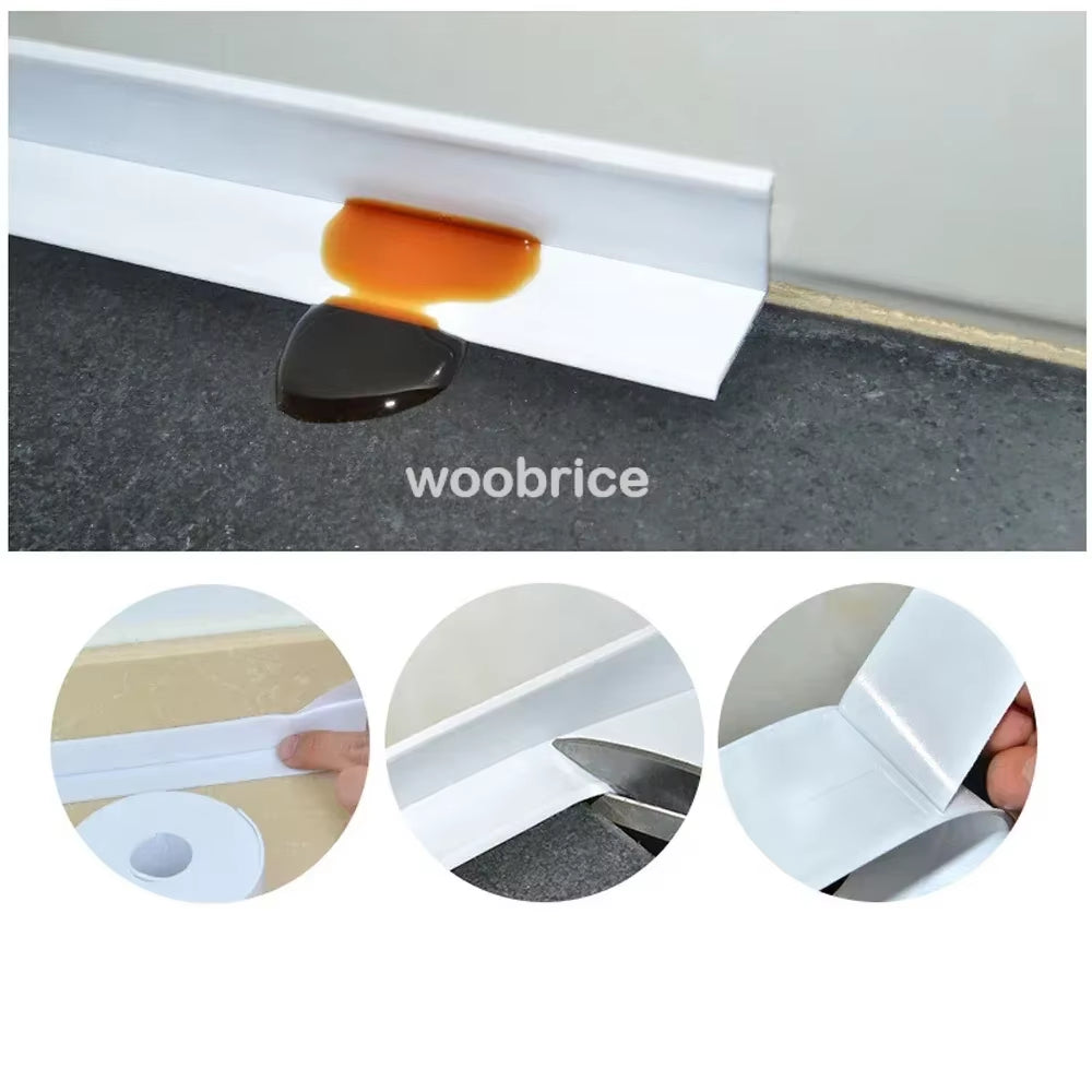 Self-Adhesive Waterproof PVC Sealing Strip Tape for Bathroom, Kitchen & Toilet - Mold-Proof Caulk Solution