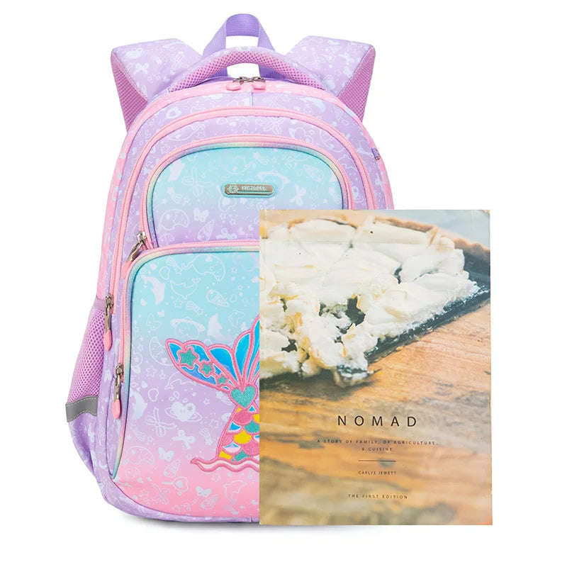 Cartoon Unicorn 3 Piece Set School Bags for Girls Boys Kids Space Backpack Primary School Students Backpack with Lunch Box