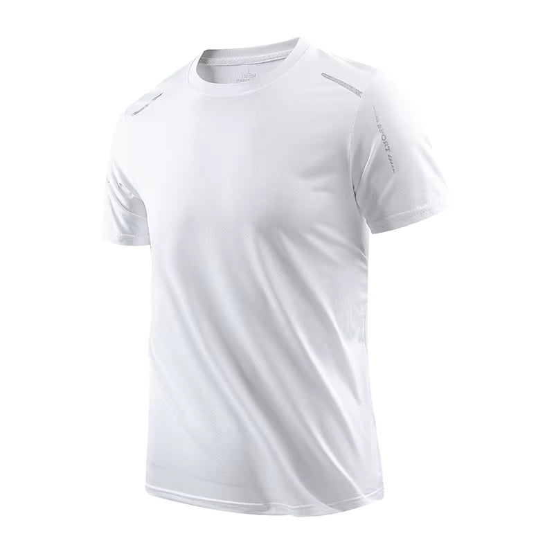 Men's Quick-Dry Breathable T-Shirts for Running, Hiking, and Fishing - Soft Elastic Outdoor Sports Short Sleeve Summer Shirt