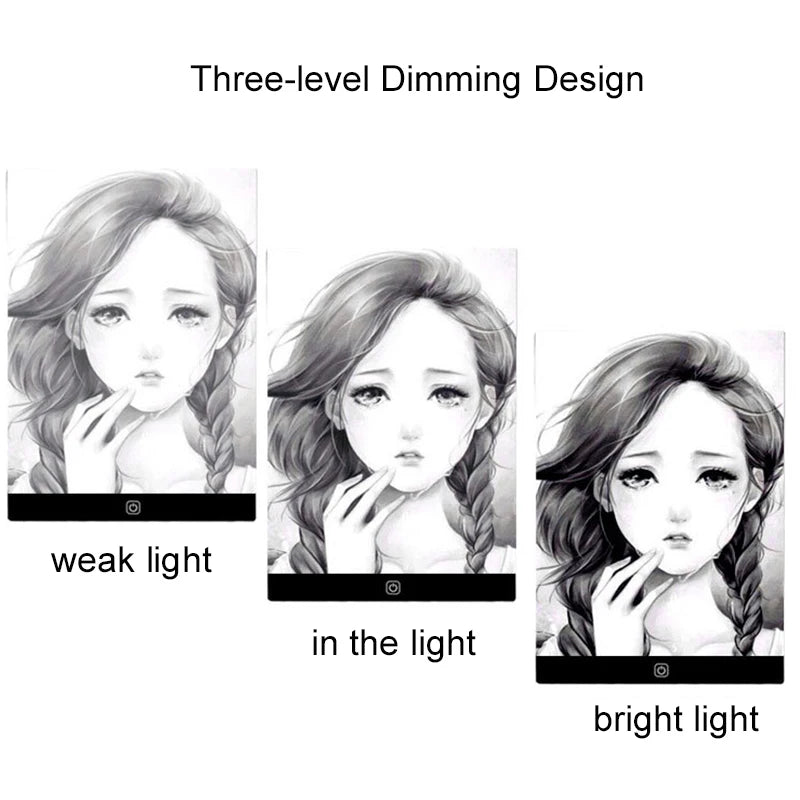 3-Level Dimmable LED Drawing Copy Pad - Adjustable Light Notepad for Kids, Perfect for Animation and Painting Education Gifts