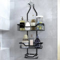 Over the Shower Head Caddy, Hanging Shower Organizer - 3-Tier Organizer W/ Soap Holder & Hooks for Towels, Sponge, Back to Schoo