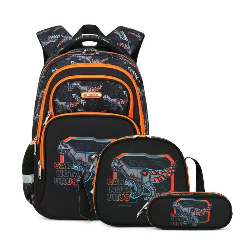 Cartoon Unicorn 3 Piece Set School Bags for Girls Boys Kids Space Backpack Primary School Students Backpack with Lunch Box
