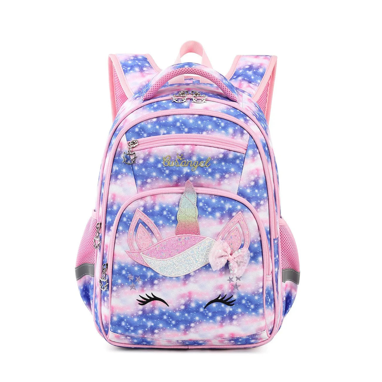 Cartoon Unicorn 3 Piece Set School Bags for Girls Boys Kids Space Backpack Primary School Students Backpack with Lunch Box