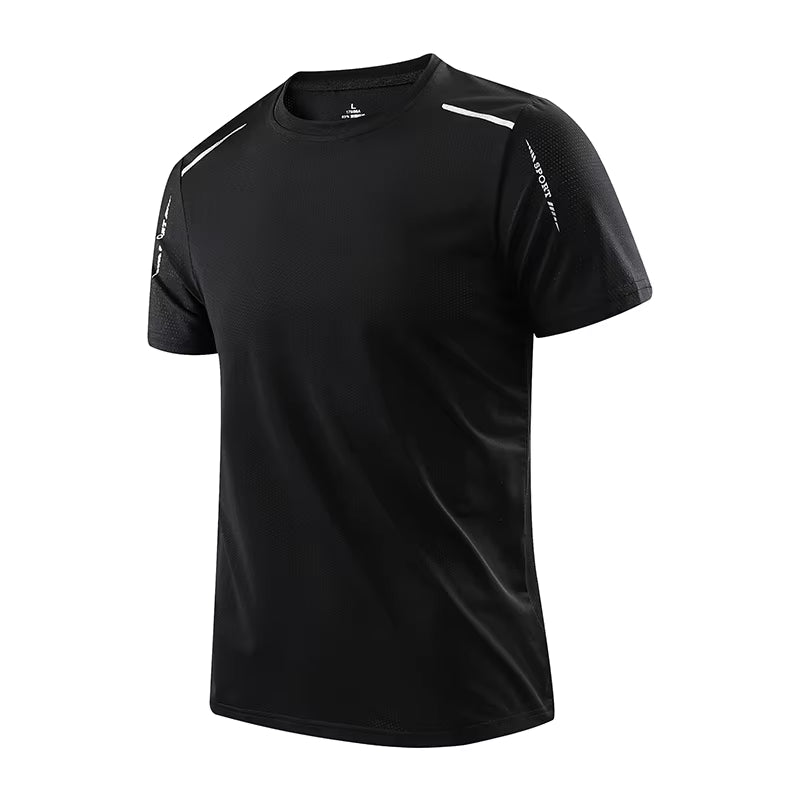 Men's Quick-Dry Breathable T-Shirts for Running, Hiking, and Fishing - Soft Elastic Outdoor Sports Short Sleeve Summer Shirt