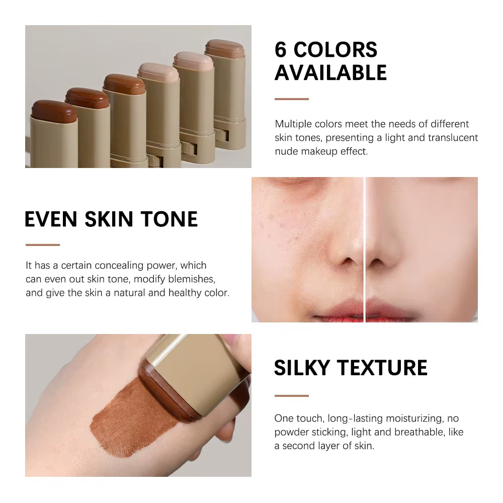 Experience Flawless Radiance with the Magic Eraser Foundation Stick - Serum Boosted Skin Tint for Smooth, High Coverage Perfection!