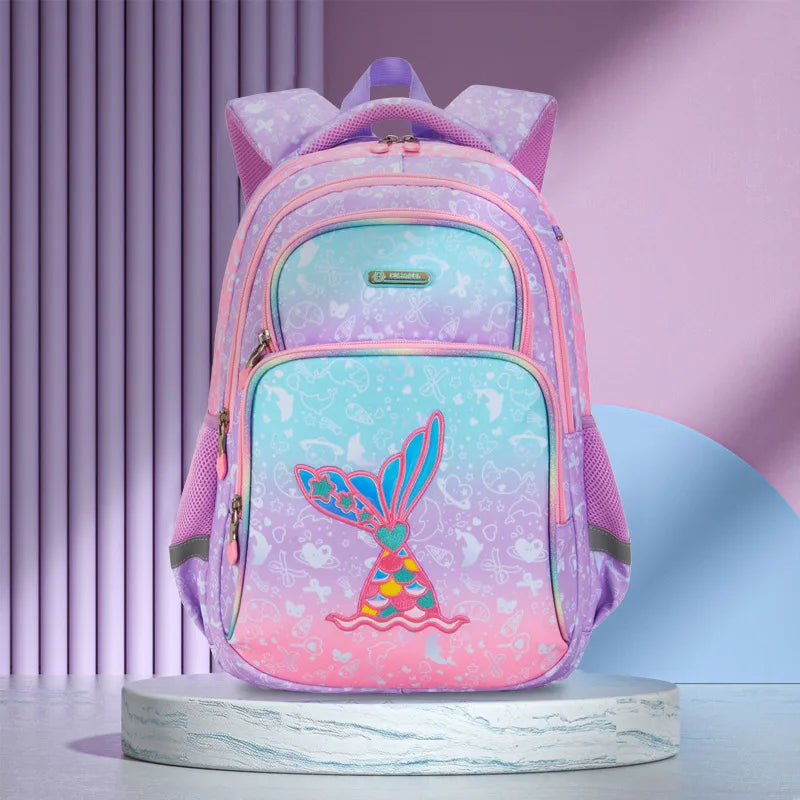 Cartoon Unicorn 3 Piece Set School Bags for Girls Boys Kids Space Backpack Primary School Students Backpack with Lunch Box