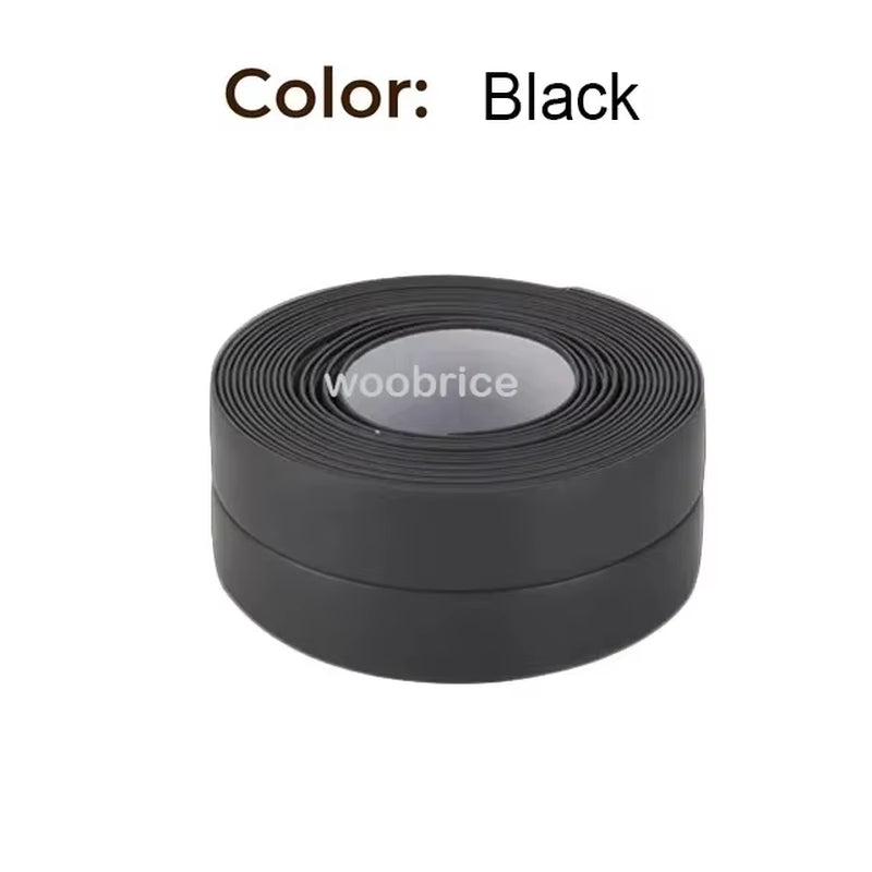 Self-Adhesive Waterproof PVC Sealing Strip Tape for Bathroom, Kitchen & Toilet - Mold-Proof Caulk Solution