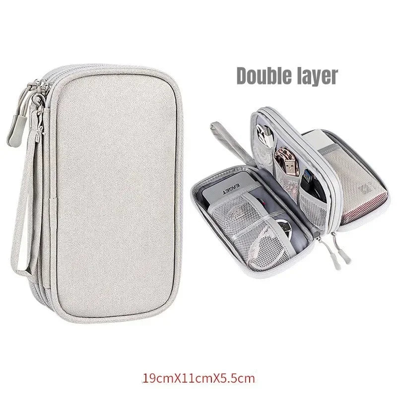 Large Size Travel Cable Organizer Bag Storage Pouch Carry Case Portable Waterproof Storage Bags for Cable Cord and Electronics