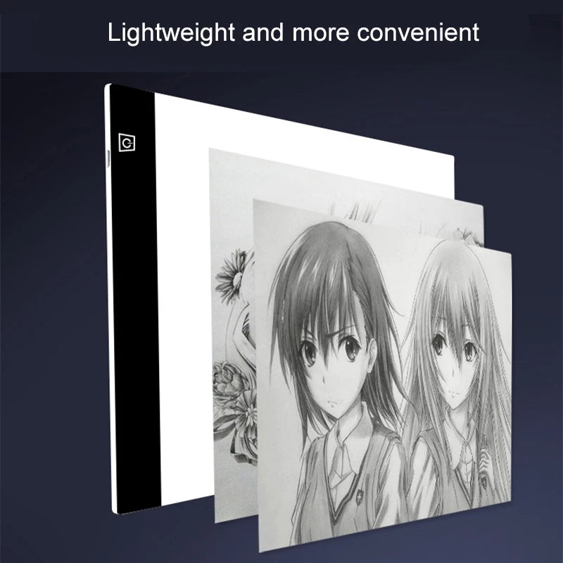3-Level Dimmable LED Drawing Copy Pad - Adjustable Light Notepad for Kids, Perfect for Animation and Painting Education Gifts