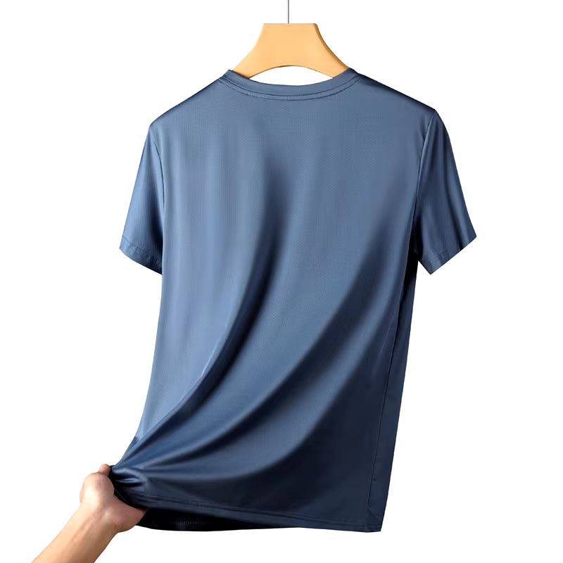 Men's Quick-Dry Breathable T-Shirts for Running, Hiking, and Fishing - Soft Elastic Outdoor Sports Short Sleeve Summer Shirt