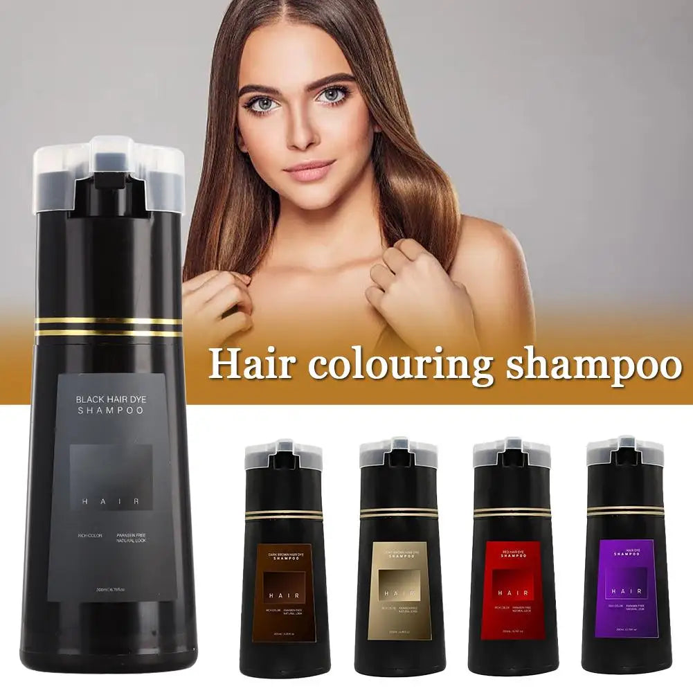 Transform Your Look with 200ML Nova Hair Instant Dye Shampoo - Long Lasting Color for Men and Women