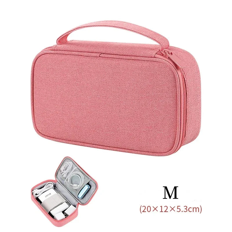 Large Size Travel Cable Organizer Bag Storage Pouch Carry Case Portable Waterproof Storage Bags for Cable Cord and Electronics