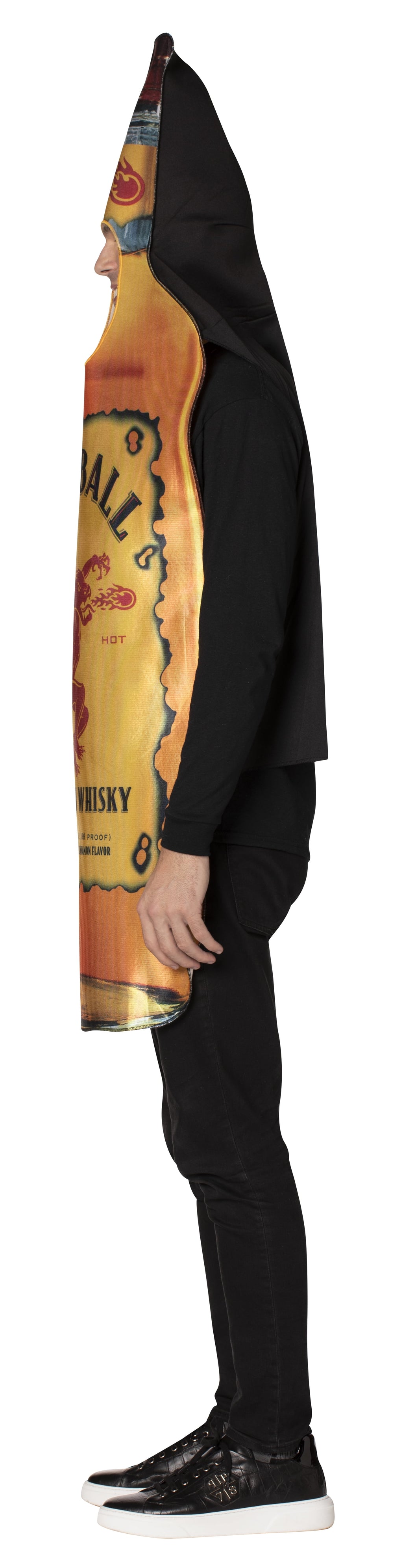 Fireball Bottle Halloween Costume for Adults, Unisex One Size, Orange
