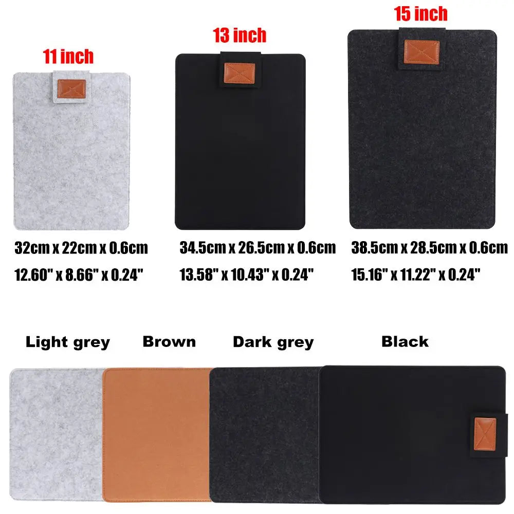 Anti-Scratch Felt Protector Bag Laptop Bag Tablet Protection Case Pouch Light Sleeve for 11 13 15 Inch Ipad Pro Kindle Macbook