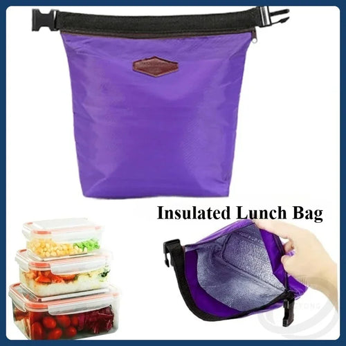 1Pcs Insulated Lunch Bags Leakproof Small Cooler Bag Oxford Waterproof Thermal Bag Portable Cool Bag Camping Picnic Bento Bags