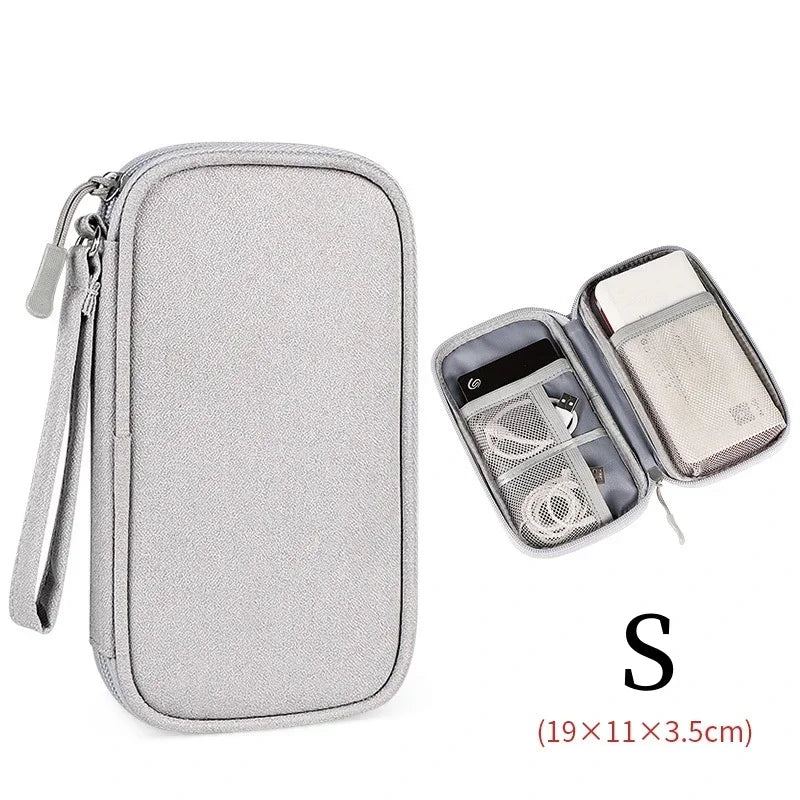 Large Size Travel Cable Organizer Bag Storage Pouch Carry Case Portable Waterproof Storage Bags for Cable Cord and Electronics