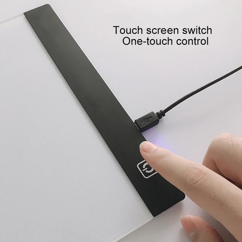 3-Level Dimmable LED Drawing Copy Pad - Adjustable Light Notepad for Kids, Perfect for Animation and Painting Education Gifts