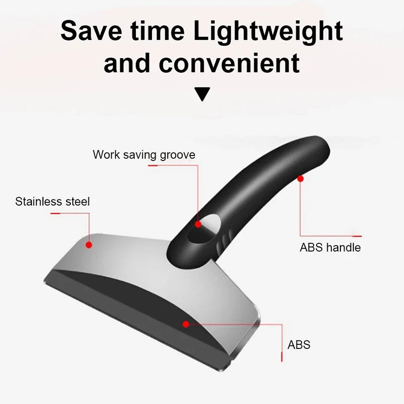 Car Ice Scraper Snow Removal Shovel Windshield Glass Defrost Removal Automotive Winter Stainless Steel Car Accessories