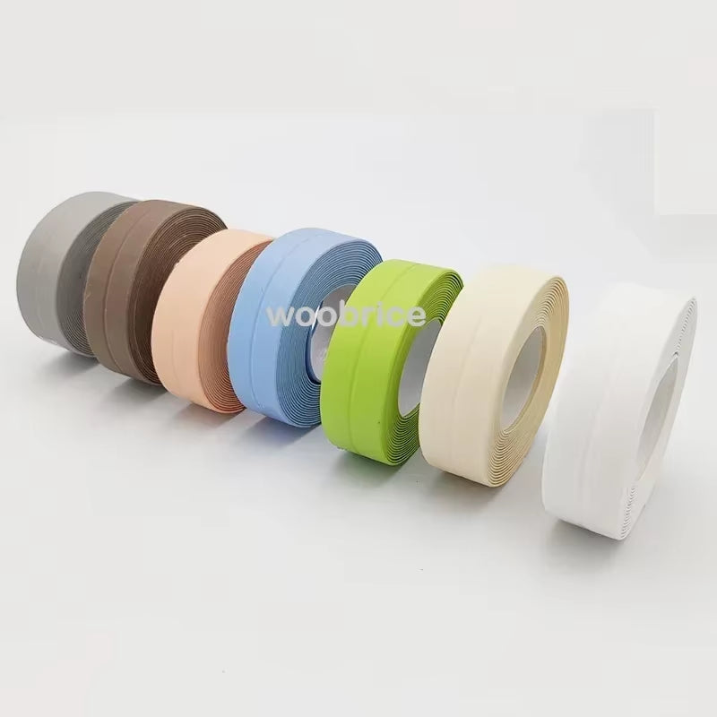 Self-Adhesive Waterproof PVC Sealing Strip Tape for Bathroom, Kitchen & Toilet - Mold-Proof Caulk Solution