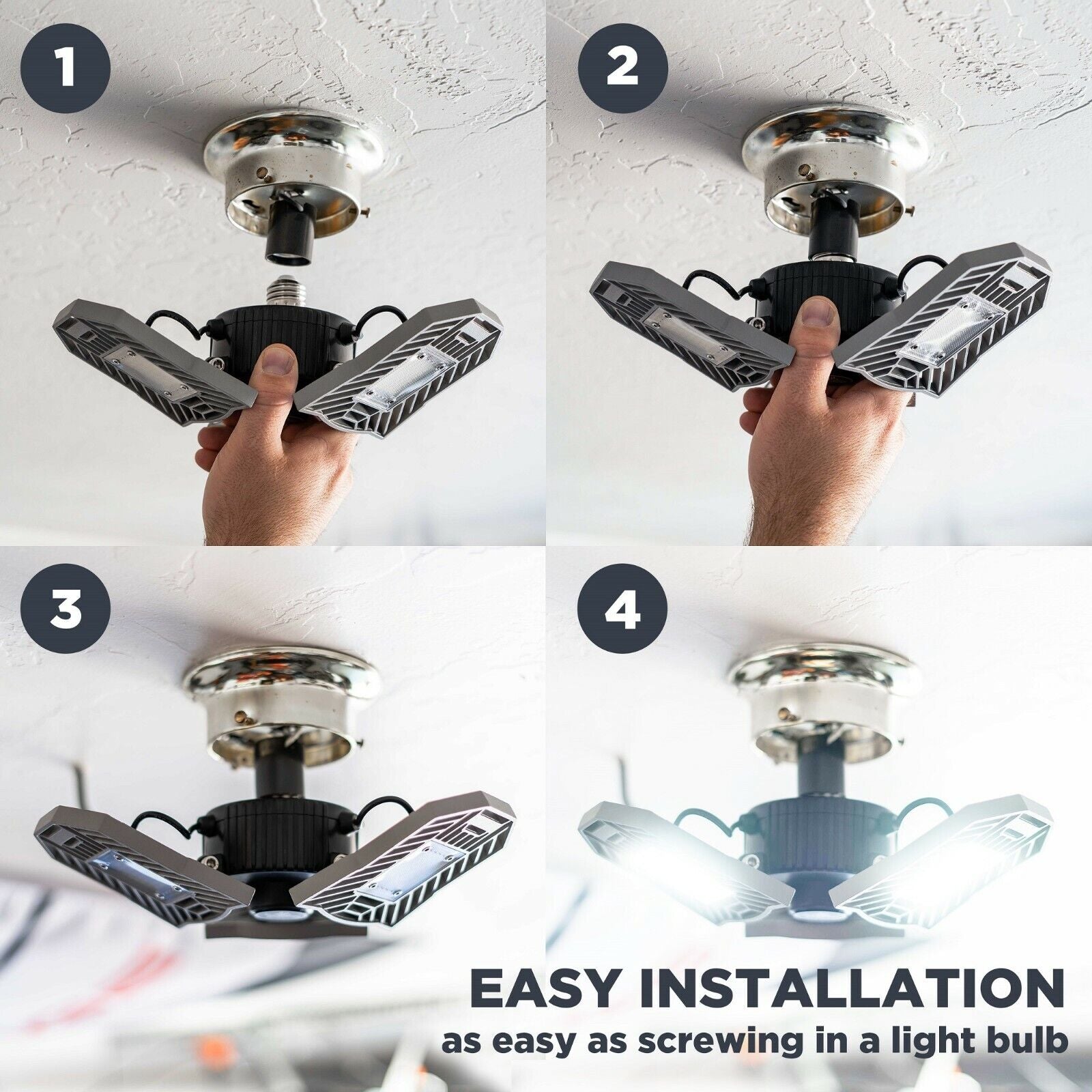 Super Bright Adjustable LED Garage and Basement Light