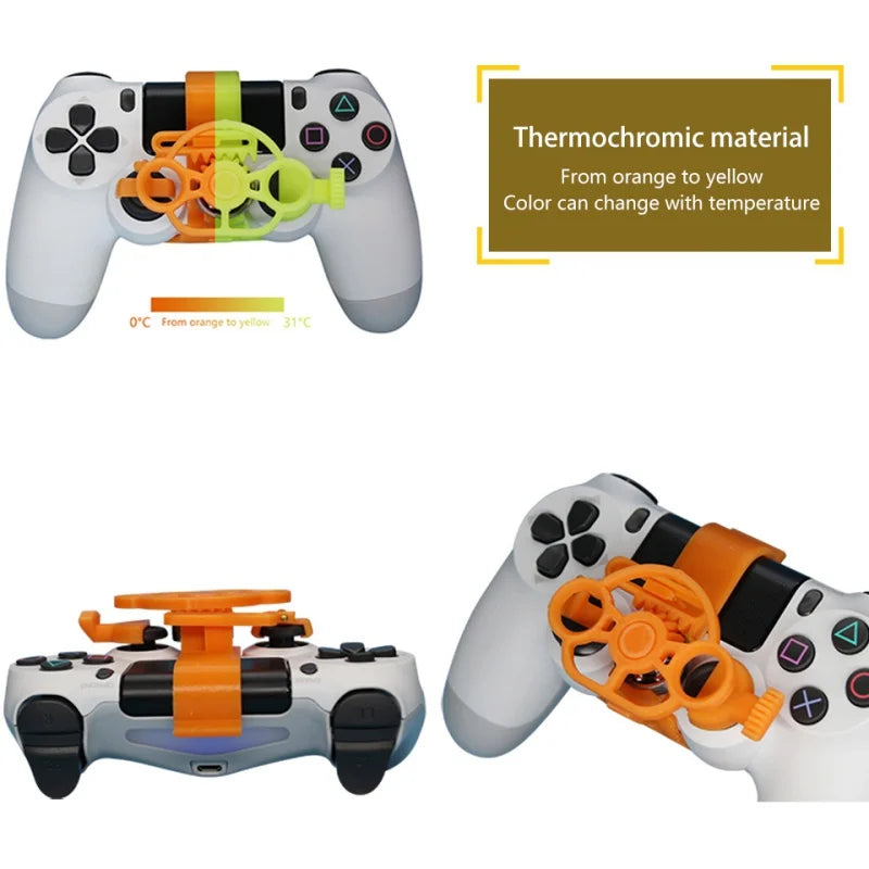 Mini 3D Printed Steering Wheel Auxiliary Controller for Racing Games on Sony PS4