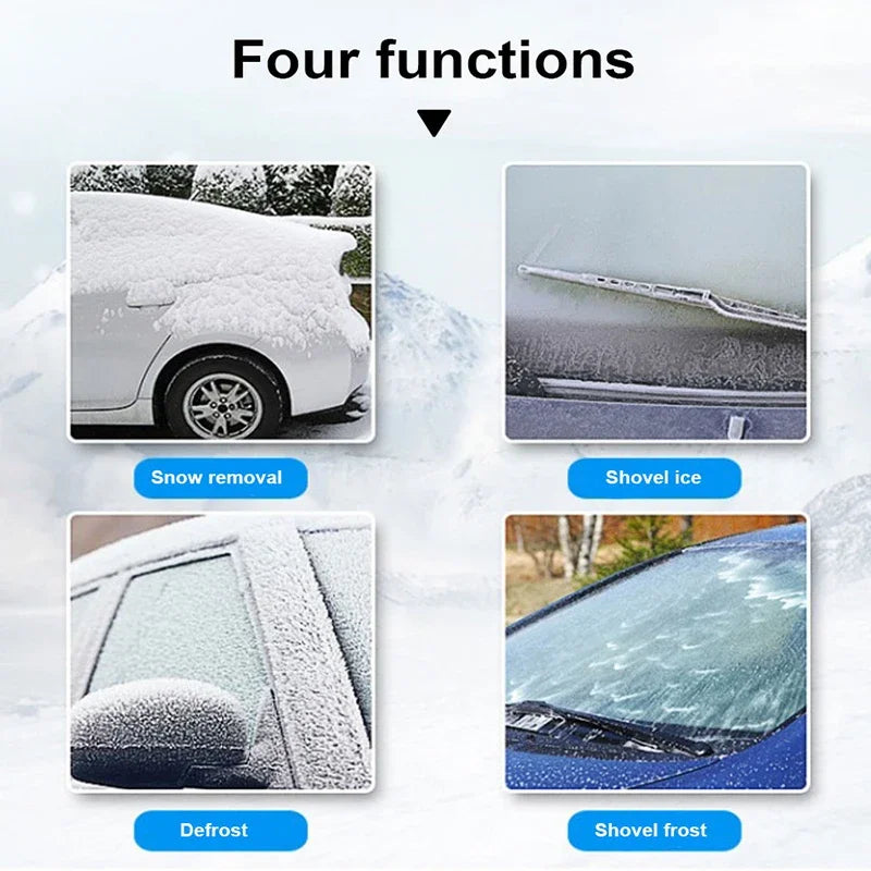 Car Ice Scraper Snow Removal Shovel Windshield Glass Defrost Removal Automotive Winter Stainless Steel Car Accessories