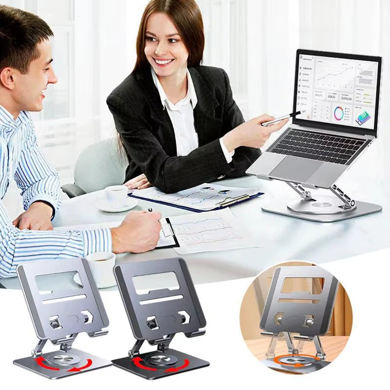 Professional Laptop Stand Aluminum Alloy Laptop Stand Adjustable 360 Degree Rotatable Laptop Holder Stand for Home Office Work