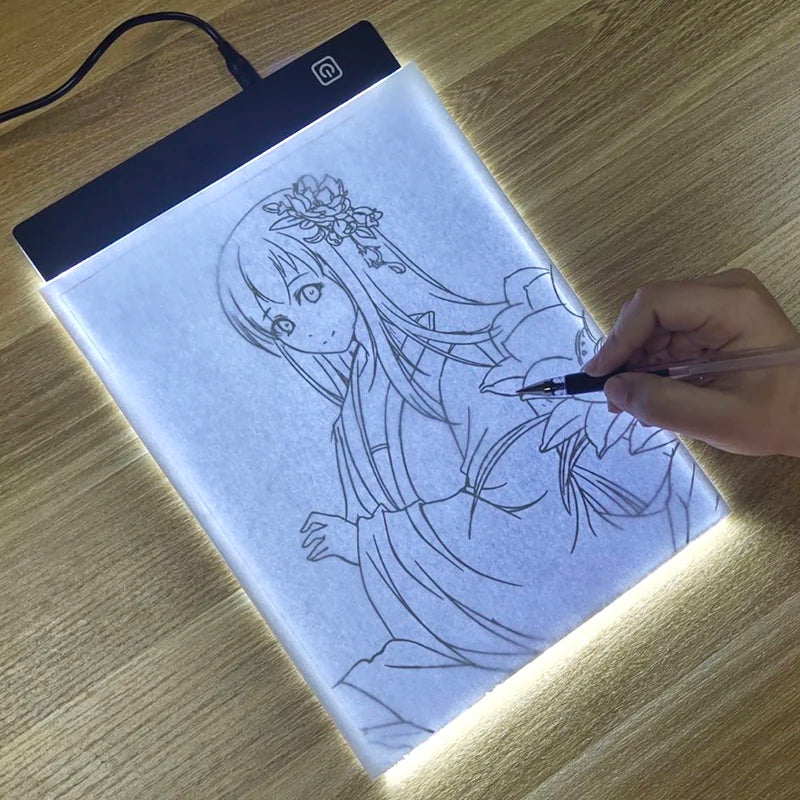 3-Level Dimmable LED Drawing Copy Pad - Adjustable Light Notepad for Kids, Perfect for Animation and Painting Education Gifts