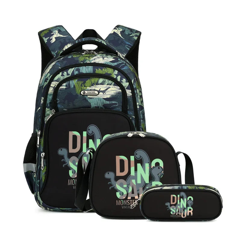Cartoon Unicorn 3 Piece Set School Bags for Girls Boys Kids Space Backpack Primary School Students Backpack with Lunch Box