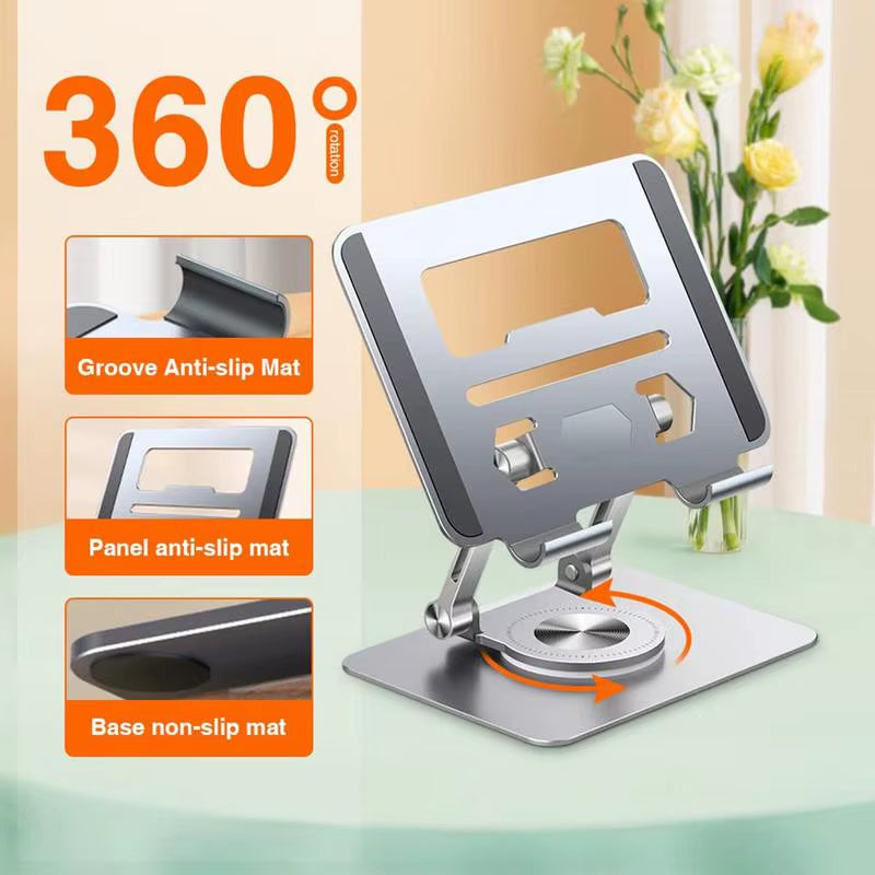 Professional Laptop Stand Aluminum Alloy Laptop Stand Adjustable 360 Degree Rotatable Laptop Holder Stand for Home Office Work