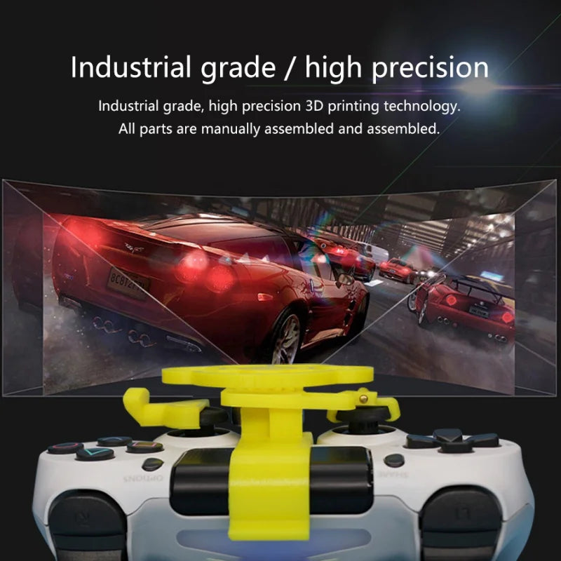 Mini 3D Printed Steering Wheel Auxiliary Controller for Racing Games on Sony PS4
