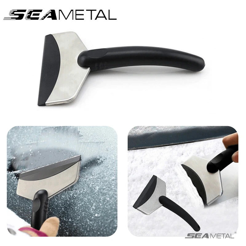 Car Ice Scraper Snow Removal Shovel Windshield Glass Defrost Removal Automotive Winter Stainless Steel Car Accessories