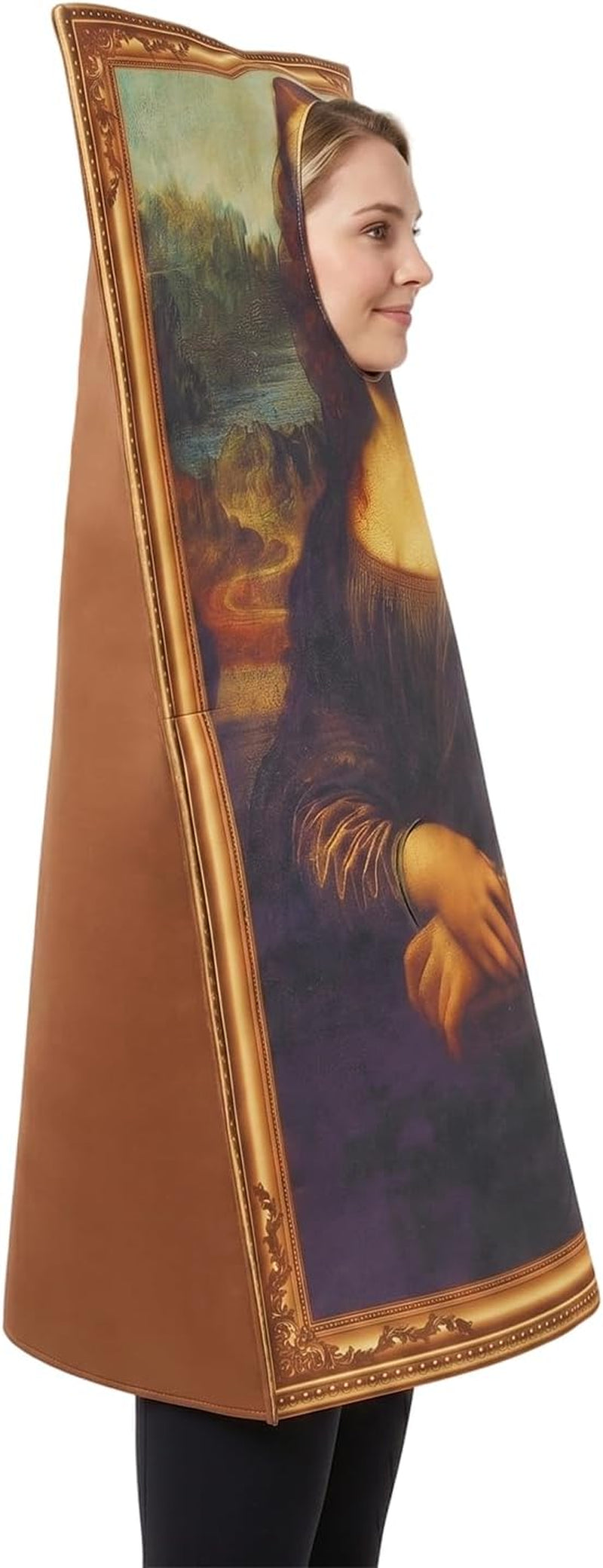 Famous Paintings Mona Lisa Costume Halloween Adult Men Women Funny Cerative Dress up One Size