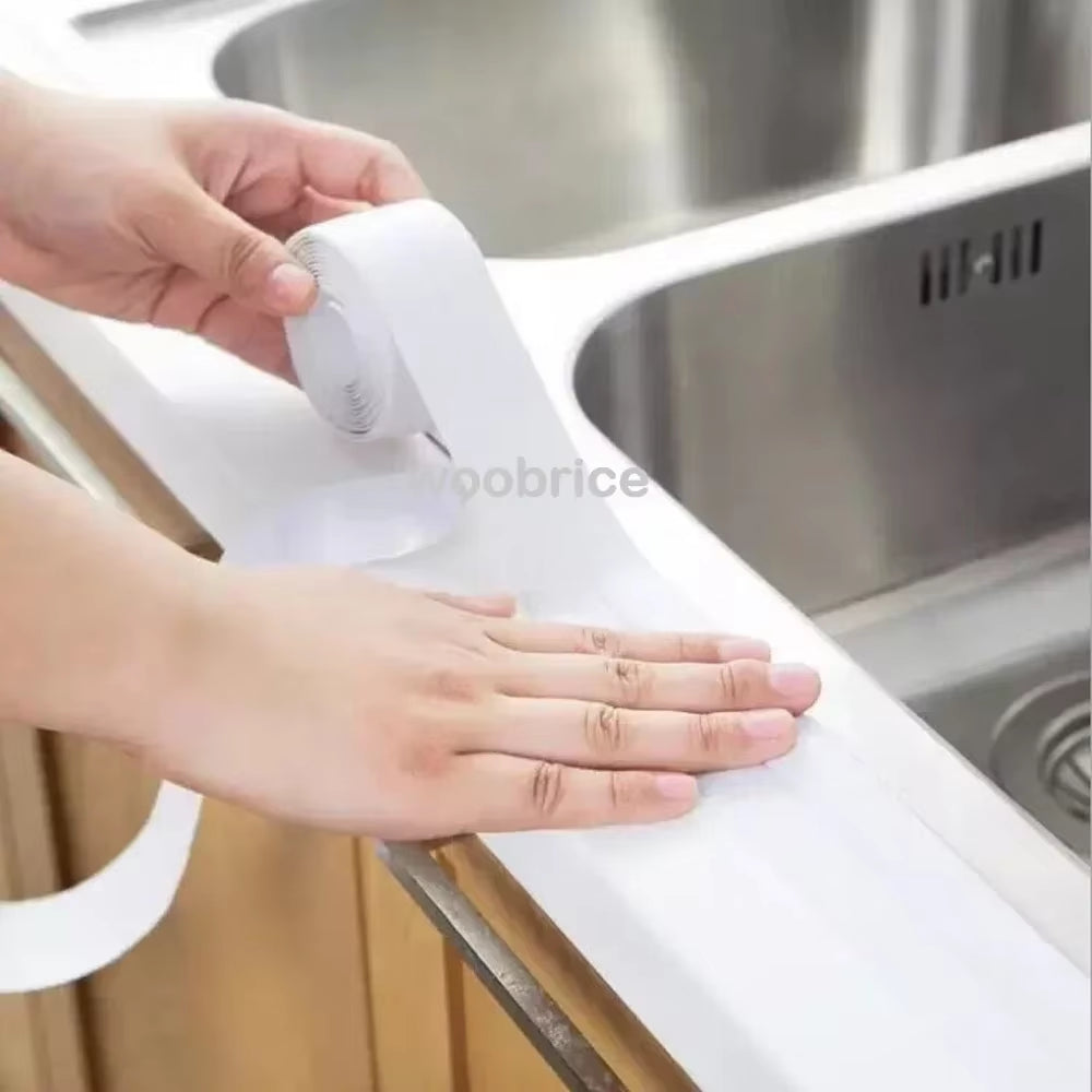 Self-Adhesive Waterproof PVC Sealing Strip Tape for Bathroom, Kitchen & Toilet - Mold-Proof Caulk Solution