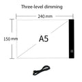 3-Level Dimmable LED Drawing Copy Pad - Adjustable Light Notepad for Kids, Perfect for Animation and Painting Education Gifts