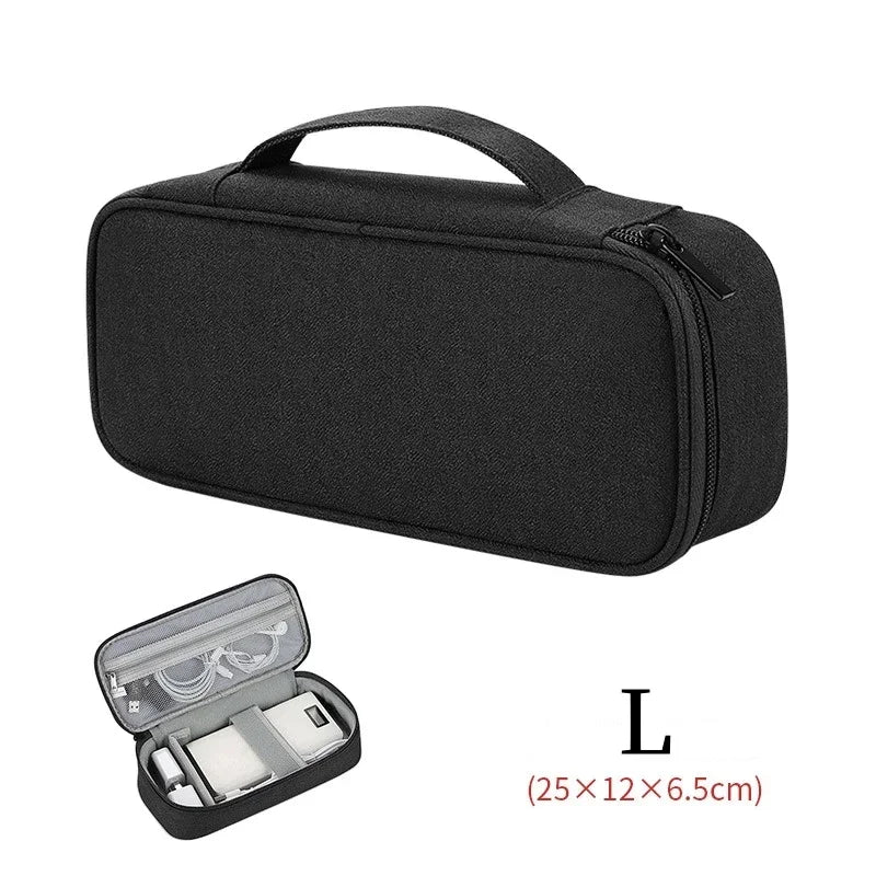 Large Size Travel Cable Organizer Bag Storage Pouch Carry Case Portable Waterproof Storage Bags for Cable Cord and Electronics