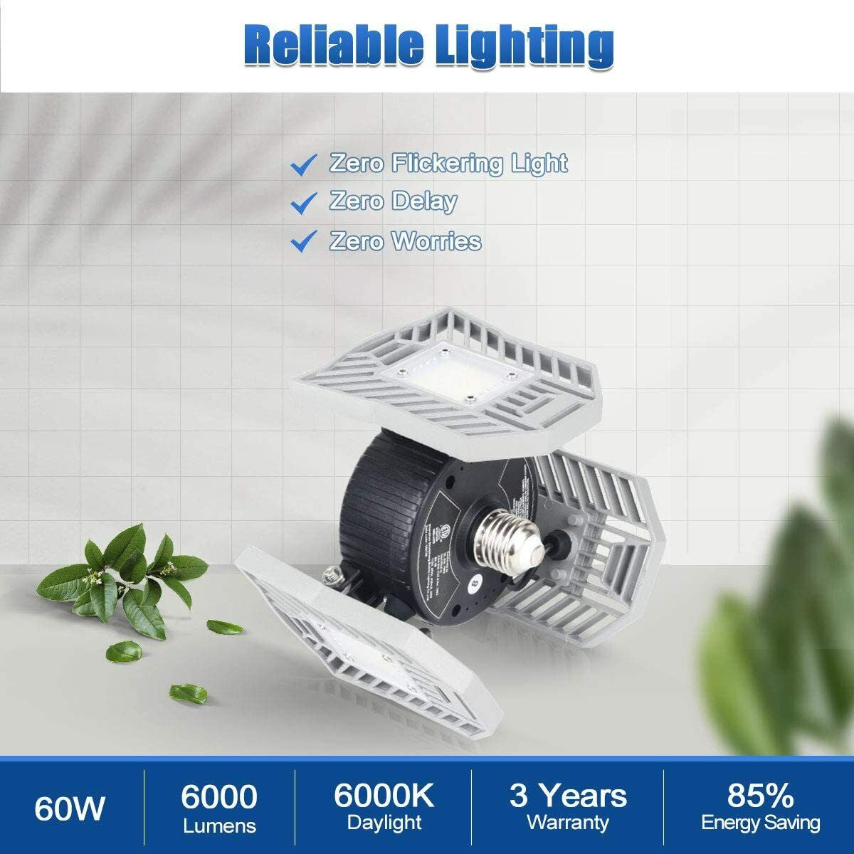 Super Bright Adjustable LED Garage and Basement Light