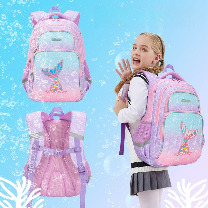 Cartoon Unicorn 3 Piece Set School Bags for Girls Boys Kids Space Backpack Primary School Students Backpack with Lunch Box