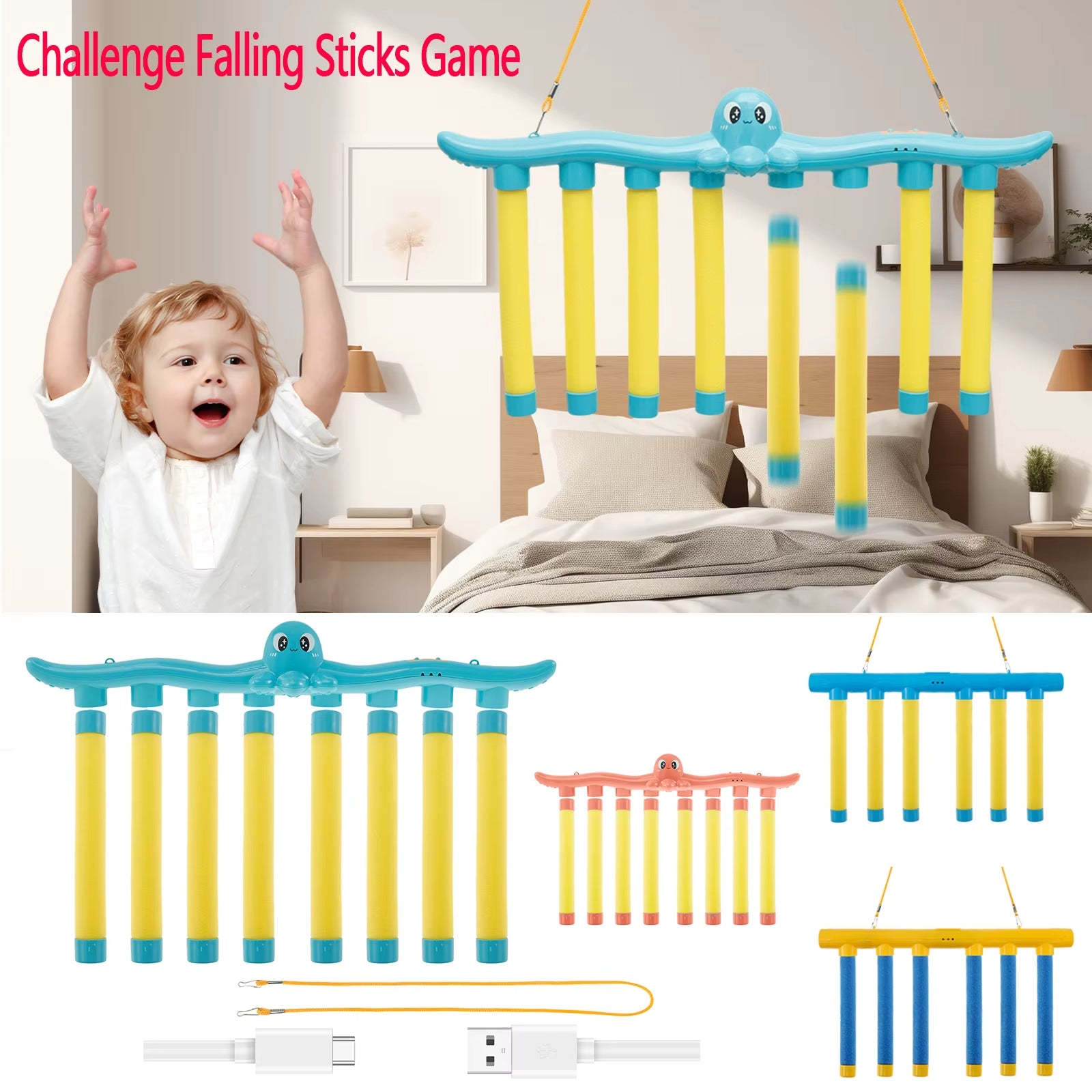 Exciting Falling Sticks Game - Enhance Kids' Reaction Skills & Parent-Child Bonding!